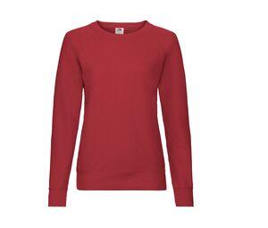 FRUIT OF THE LOOM SC361 - Lady-Fit Lightweight Raglan Sweat Red