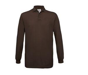 B&C BC425 - 100% cotton long-sleeved polo shirt