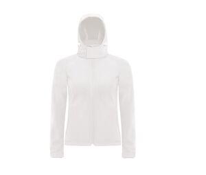 B&C BC660 - HOODED SOFT-SHELL WOMEN White