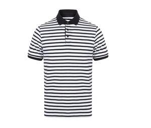 Front Row FR230 - Striped jersey polo shirt