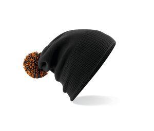 Beechfield BF450 - Snowstar beanie Black / Orange