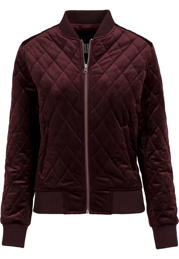 Urban Classics TB1468C - Ladies Diamond Quilt Velvet Jacket