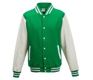 AWDIS JH043 - Sweat baseball Kelly Green/White