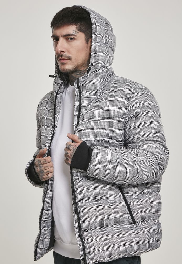 Urban Classics TB3157C - Hooded Check Puffer Jacket