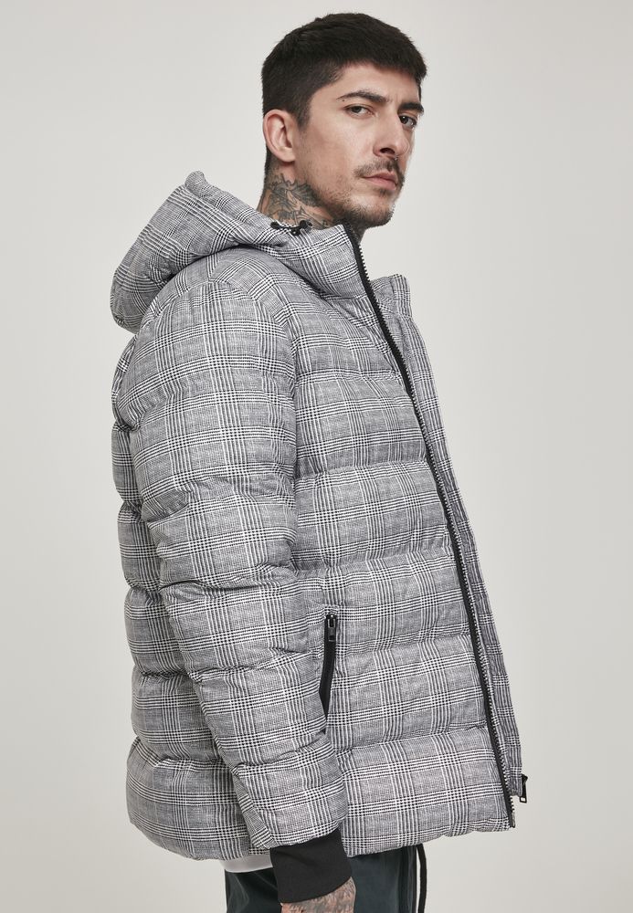 Urban Classics TB3157C - Hooded Check Puffer Jacket