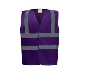 Yoko YK100 - Kids hi vis 2 b&b waistcoat (HVW100CH) Purple
