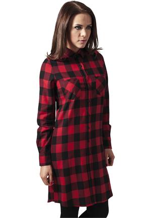 Urban Classics TB1216C - Ladies Checked Flanell Shirt Dress