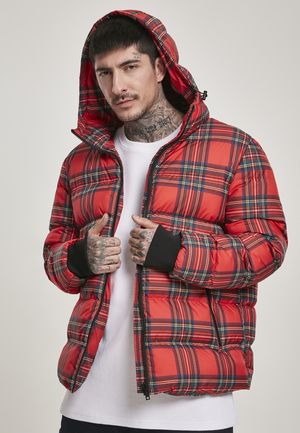 Urban Classics TB3157C - Hooded Check Puffer Jacket