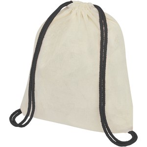 PF Concept 120489 - Oregon 100 g/m² cotton drawstring bag with coloured cords 5L