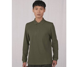 B&C BCU425 - Long-sleeved fine piqué poloshirt